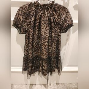Imoga Brown and Black Animal Print Dress